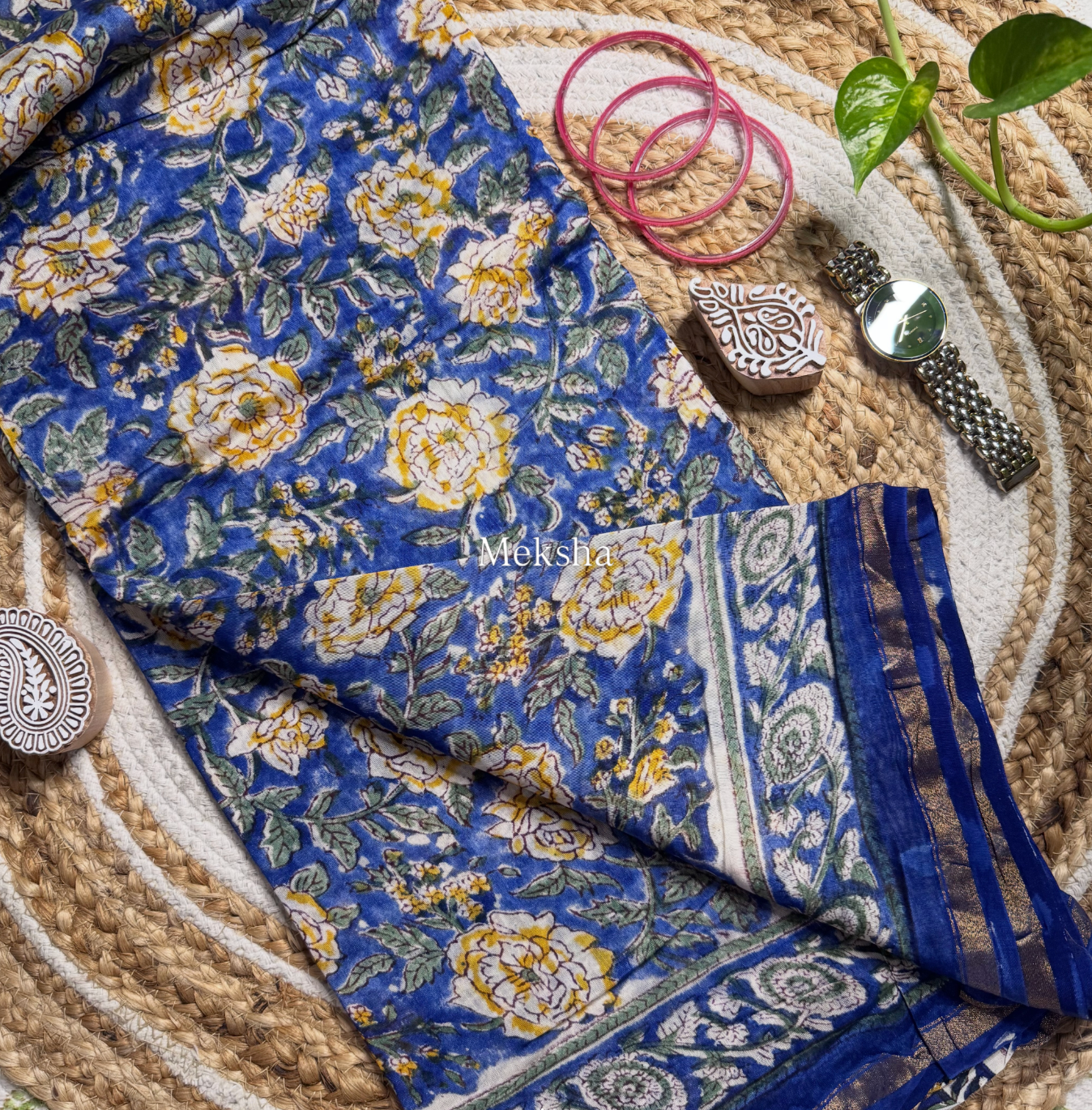 Botanical Silk Cushion