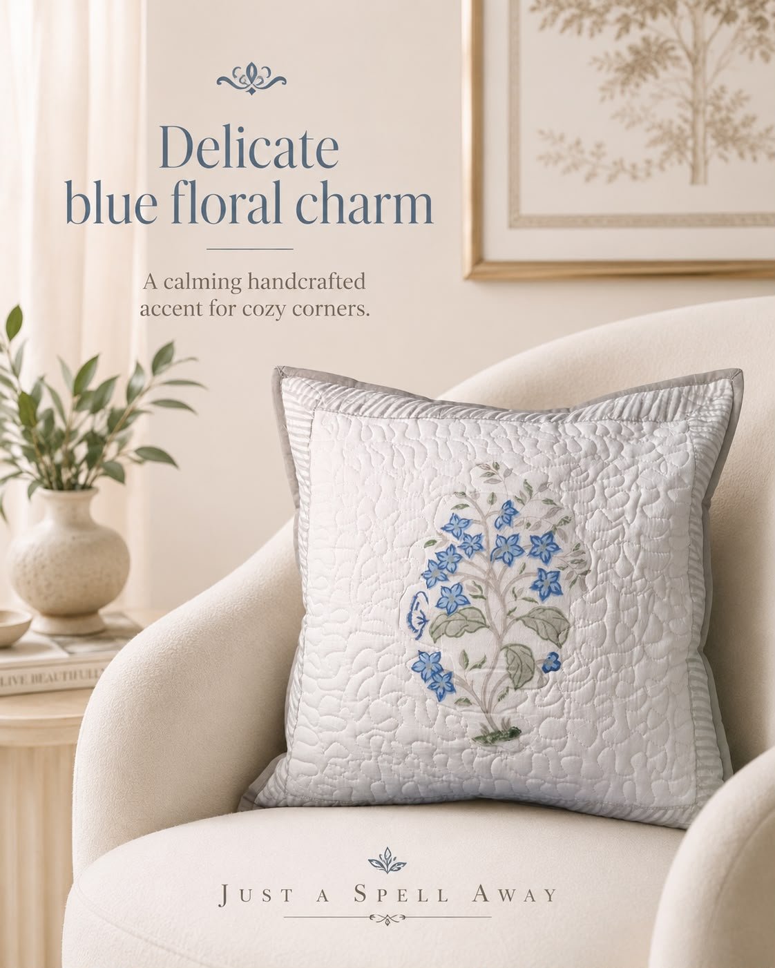 Crimson Bloom Cushion Cover