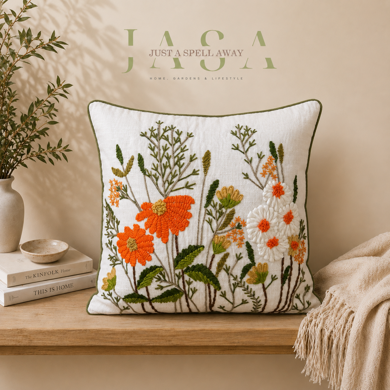 Wildbloom Embroidered Cushion Covers